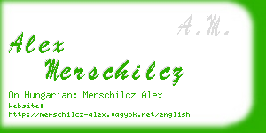 alex merschilcz business card